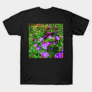 Watery abstract aster print T-Shirt